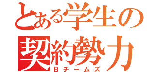 とある学生の契約勢力（Ｂチームズ）