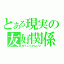 とある現実の友好関係（ゆうこうかんけい）