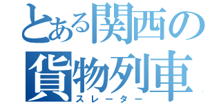 とある関西の貨物列車（スレーター）