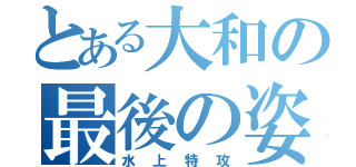 とある大和の最後の姿（水上特攻）