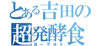 とある吉田の超発酵食品（ヨーグルト）