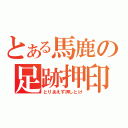 とある馬鹿の足跡押印（とりあえず押しとけ）