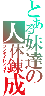 とある妹達の人体錬成（ジンタイレンセイ）