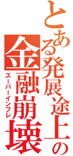 とある発展途上の金融崩壊（スーパーインフレ）