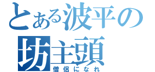 とある波平の坊主頭（僧侶になれ）