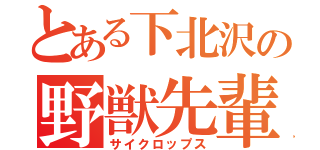 とある下北沢の野獣先輩（サイクロップス）