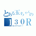 とある玉ちゃんのの１３０Ｒ（なにコケてんの！？）