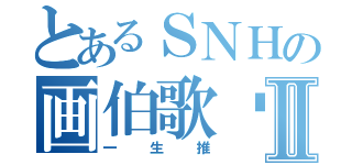 とあるＳＮＨの画伯歌姬Ⅱ（一生推）