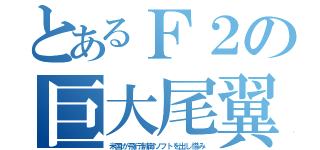 とあるＦ２の巨大尾翼（米国が飛行制御ソフトを出し惜み）