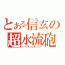 とある信玄の超水流砲（ハイドロポンプ）