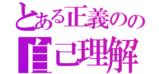 とある正義のの自己理解（）