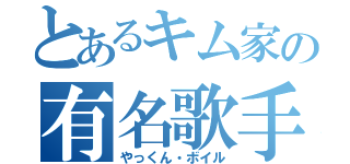 とあるキム家の有名歌手（やっくん・ボイル）