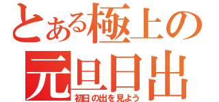 とある極上の元旦日出（初日の出を見よう）