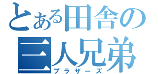 とある田舎の三人兄弟（ブラザーズ）