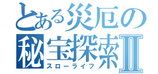 とある災厄の秘宝探索Ⅱ（スローライフ）