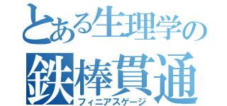 とある生理学の鉄棒貫通（フィニアスゲージ）