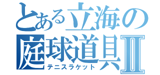 とある立海の庭球道具Ⅱ（テニスラケット）