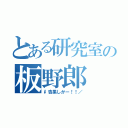 とある研究室の板野郎（\\杏果しかー！！／）