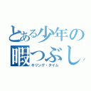 とある少年の暇つぶし（キリング・タイム）