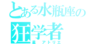 とある水瓶座の狂学者（星　アトリエ）