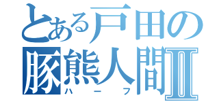 とある戸田の豚熊人間Ⅱ（ハーフ）