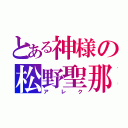 とある神様の松野聖那（アレク）