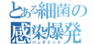 とある細菌の感染爆発（パンデミック）