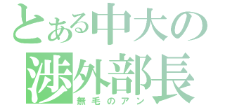 とある中大の渉外部長（無毛のアン）