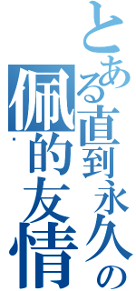 とある直到永久の佩的友情（仪）