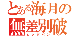 とある海月の無差別破壊（ビッグバン）