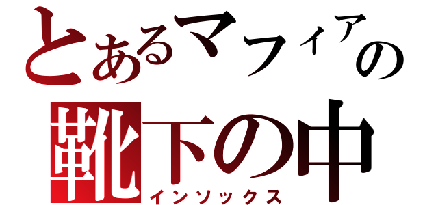 とあるマフィアの靴下の中（インソックス）