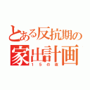 とある反抗期の家出計画（１５の夜）