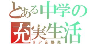 とある中学の充実生活（リア充爆発）