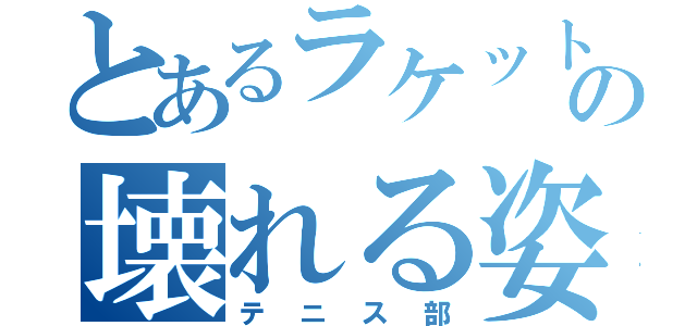 とあるラケットの壊れる姿（テニス部）