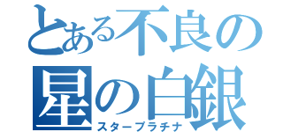 とある不良の星の白銀（スタープラチナ）