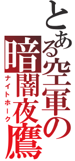 とある空軍の暗闇夜鷹（ナイトホーク）