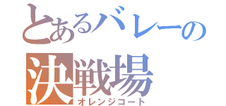 とあるバレーの決戦場（オレンジコート）