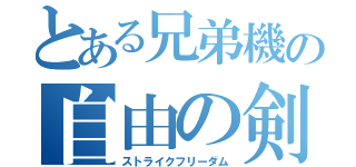 とある兄弟機の自由の剣（ストライクフリーダム）