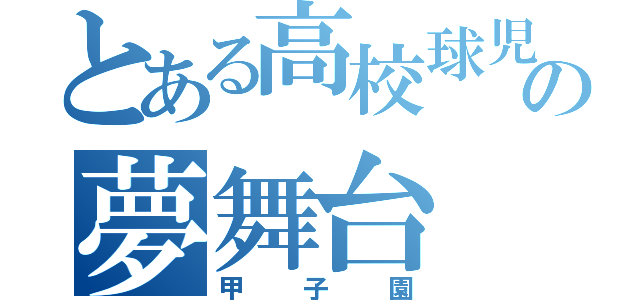 とある高校球児の夢舞台（甲子園）