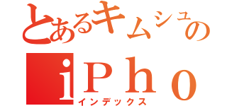 とあるキムシュンのｉＰｈｏｎｅＸ（インデックス）