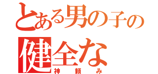 とある男の子の健全な（神頼み）