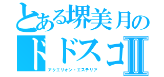 とある堺美月のドドスコⅡ（アクエリオン・エステリア）