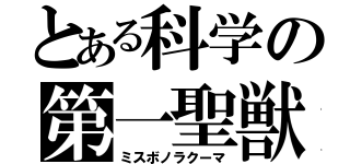 とある科学の第一聖獣（ミスボノラクーマ）