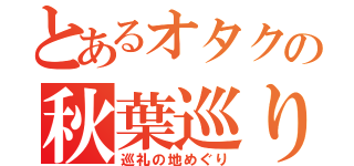 とあるオタクの秋葉巡り（巡礼の地めぐり）