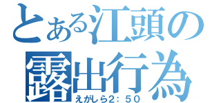 とある江頭の露出行為（えがしら２：５０）