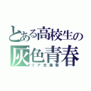 とある高校生の灰色青春（リア充爆撃）