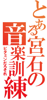 とある宮石の音楽訓練（ビタミンだろそれ）