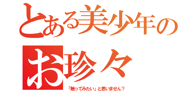 とある美少年のお珍々（「触ってみたい」と思いません？）