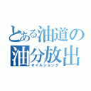 とある油道の油分放出（オイルショック）