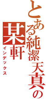 とある純潔天真の某軒（インデックス）